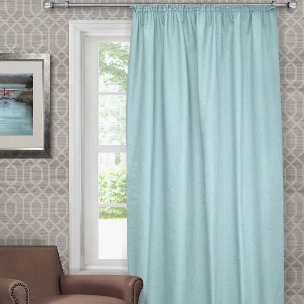 Портьера для спальни Хоста Hosta 140x280 голубой
