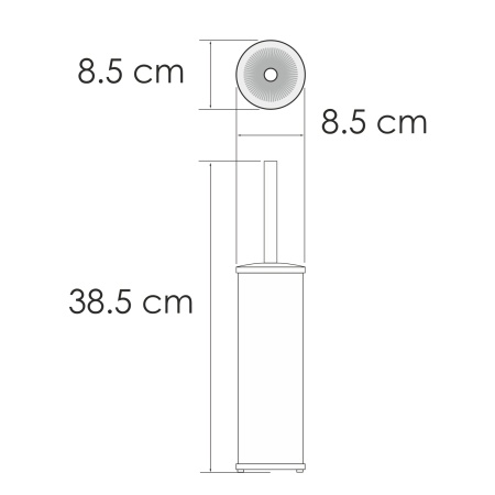 Щетка для унитаза напольная K-1027GUN METAL 