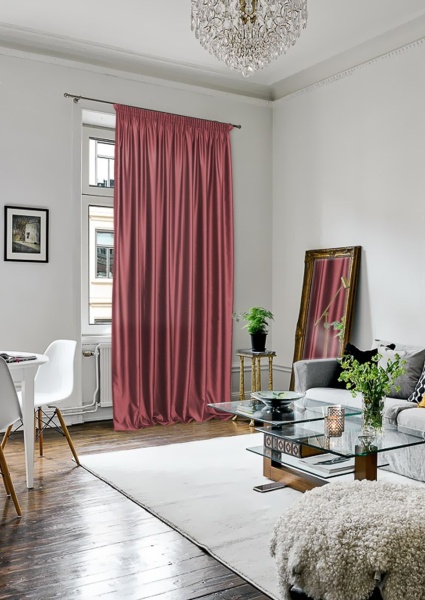 Портьера на тесьме "Lindor" 250x300 см цвет красный