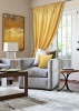 Штора на тесьме "Cosma" 136х270 цвет желтый