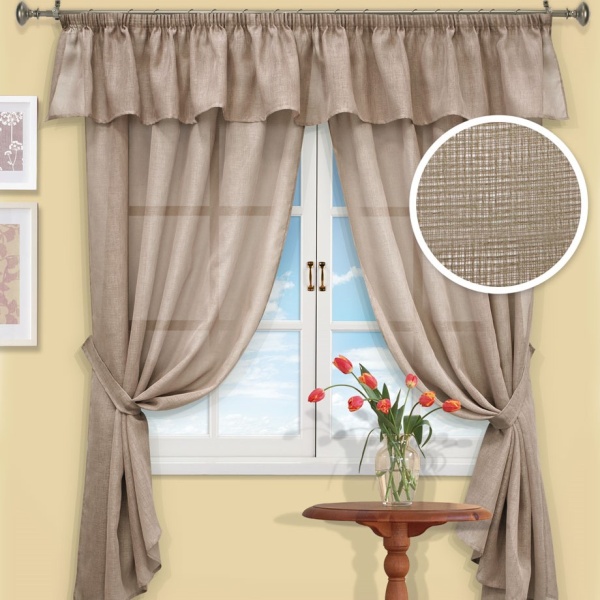 Комплект штор "Chain-S" 2 шторы 140*185 см коричневый