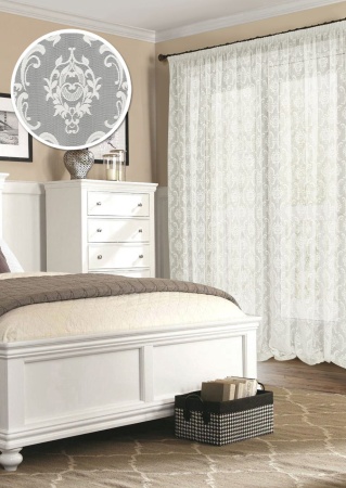 Тюль на тесьме 600х275 см Amanda - XL цвет экрю Тюль на тесьме 600х275 см Amanda - XL цвет экрю