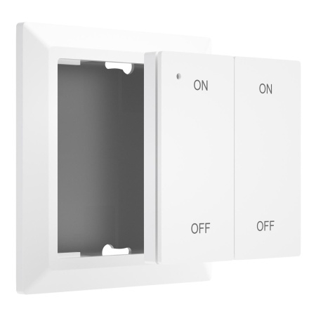 Беспроводной дублирующий выключатель 2кн. ROXIMO SRFCK02 для Wi-Fi модуля SRM10A022