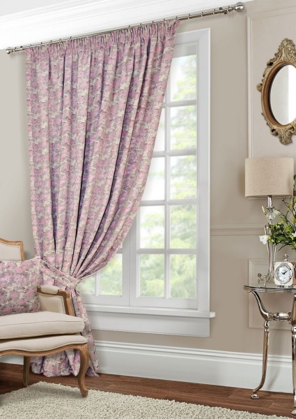 Портьера на тесьме "Fog" 200х270 см светло-красный