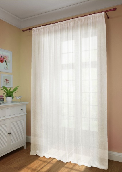 Тюль на тесьме 450х275 см Cresh - XL цвет экрю Тюль на тесьме 450х275 см Cresh - XL цвет экрю