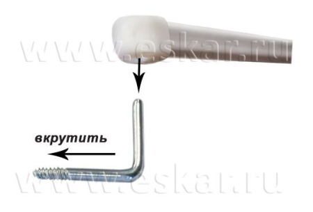 Карниз-кафе, Белый 40-60 см Карниз-кафе, Белый 40-60 см