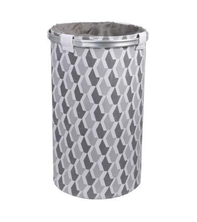 Корзина для белья на завязках FX-1033A, серая, 80л