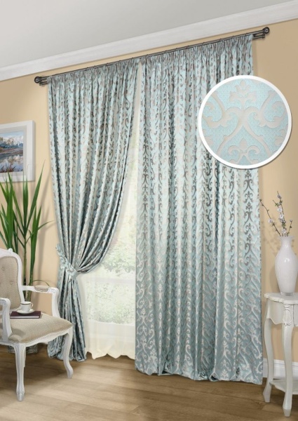 Комплект штор "Патрисия Patricia-S" 400х280 голубой