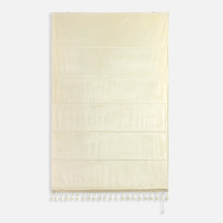 Римская штора с бахромой, Кисть цвет ванильный