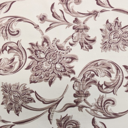 Портьерная ткань на отрез ширина 280 см Жаккард RAMO цвет бледно-розовый