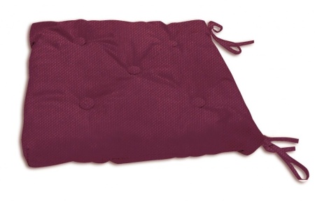 Подушка на стул с завязками 40x40 см Hosta цвет баклажан