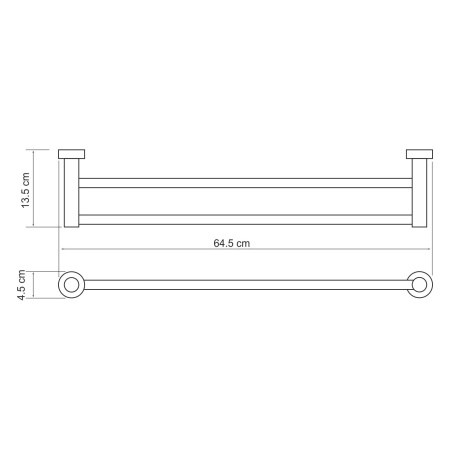Держатель полотенец двойной Donau K-9440