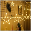 Электрогирлянда светодиодная Vegas Бахрома с звёздочками теплый 2 м