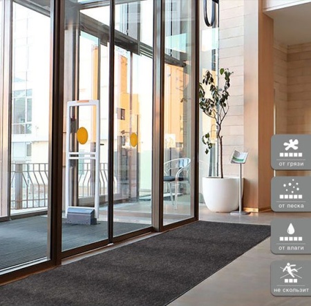 Коврик Vortex влаговпитывающий ребристый 120х1500 TRIP цвет серый