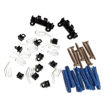 Алюминиевый двухполосный карниз Катал Katal 7 в сборе, черный матовый, составной