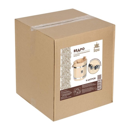 Ведро 9 л, система регулировки обручей, липа "Банные штучки" 