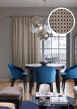 Штора на тесьме 200х270 см Rimeni цвет бежево-коричневый