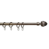 Карниз телескопический однорядный, металл, Орех, Коньяк, 160-320см Карниз телескопический однорядный, металл, Орех, Коньяк, 160-320см
