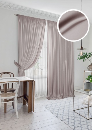 Комплект штор "Lindor-SH" 2 шторы - 220х270, тюль - 450х270 розовый