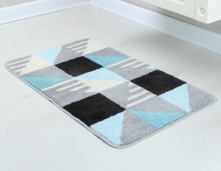 Коврик Fixsen для ванной 50х80 см Visa цвет серо-бирюзовый