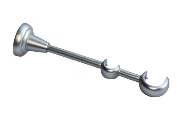 Кронштейн открытый двухрядный, D16-25мм, Матовый хром