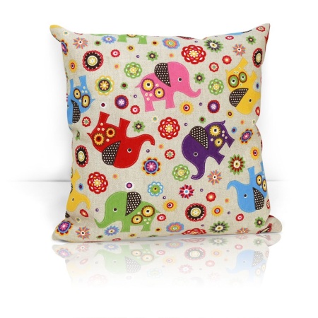Подушка декоративная на молнии 40х40 см Elefante с принтом Подушка декоративная на молнии 40х40 см Elefante с принтом