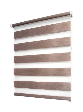 Рулонные шторы день ночь Канзас цвет какао