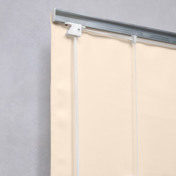 Римская штора с помпонами, Фортуна Blackout на ВМ, цвет экрю