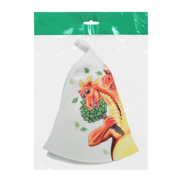 Шапка для бани и сауны «Змей Горыныч» "Hot Pot", войлок