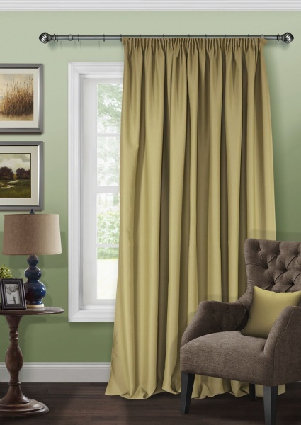 Штора на тесьме Блэкаут "Blackout-S" 200х300 зеленый