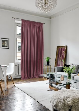 Портьера на тесьме "Lindor" 250x300 см красный