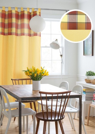 Штора на петлях "Bristol" 149х287 желтый