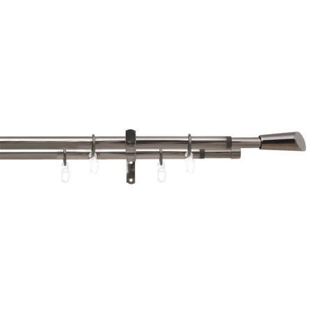 Карниз телескопический металлический двухрядный 160-300 см