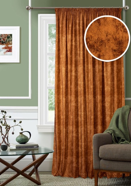 Штора на тесьме 136х270 см Barhan с подхватом цвет бронзовый