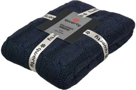 Вязаный плед Nordvic 160x120 см цвет графитовый