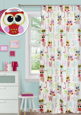 Штора на тесьме "OWL - XL" 300х280 Штора на тесьме "OWL - XL" 300х280