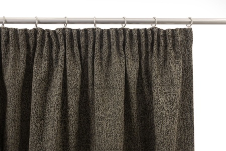 Штора на тесьме 160х260 см Ливит с подхватом цвет черно-бежевый