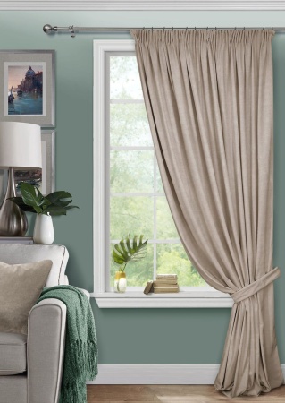 Портьера на тесьме Пудра 250x300 беж