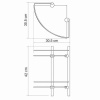 Полка стеклянная двойная K-3122