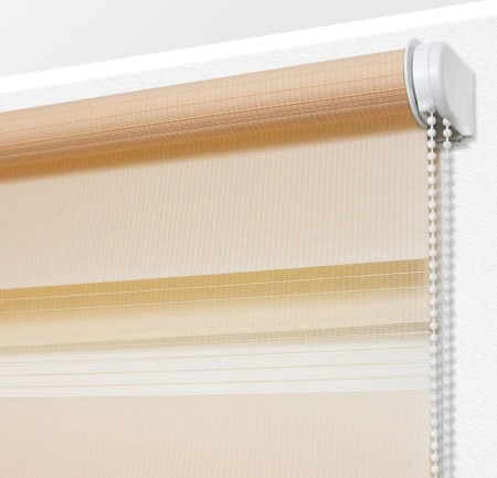 Рулонные шторы день ночь Канзас цвет персиковый