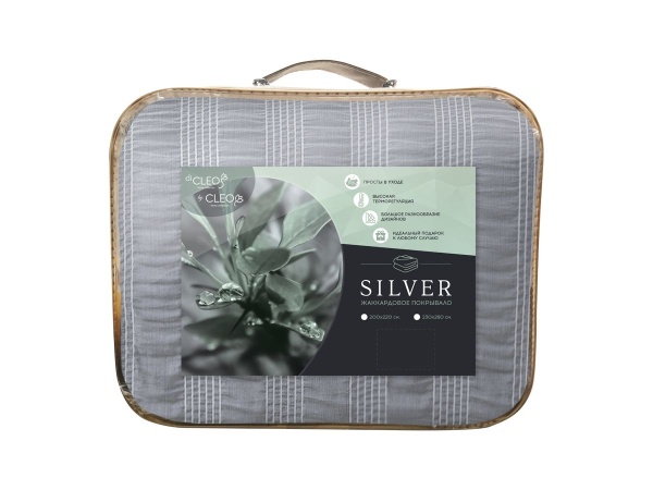 Покрывало Cleo SILVER цвет нежно-серый