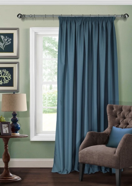 Штора на тесьме "Blackout-S" 200х270 синий