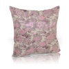 Подушка декоративная на молнии 40х40 см Fog цвет бежево-розовый