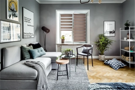 Рулонные шторы день ночь УЮТ Тиссура цвет ореховый