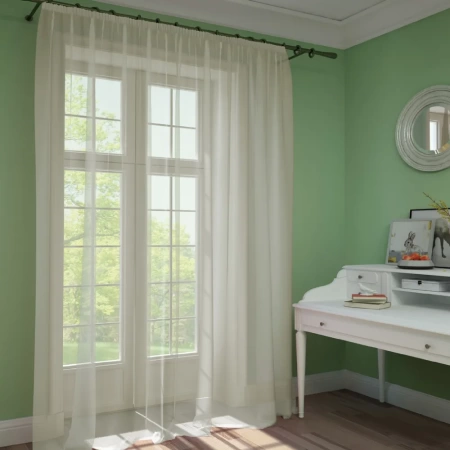 Тюль на тесьме 300х285 см Pastel цвет бежевый