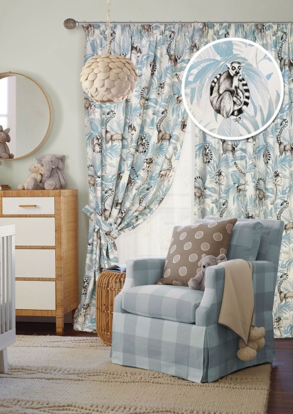 Комплект штор на тесьме "Lemur - ST" 2 шт. 136х270/тюль 450х270