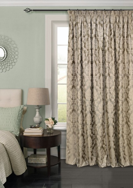 Штора на тесьме 220х270 см Afina с подхватом цвет коричневый