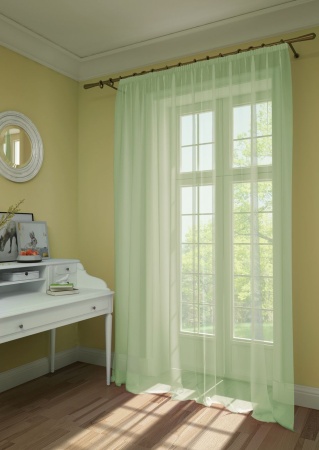 Тюль на тесьме 450х275 см Valenta цвет зеленый