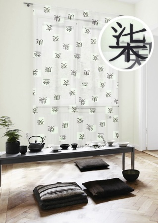 Тюль на кулиске 160х273 см Kyoto цвет зеленый