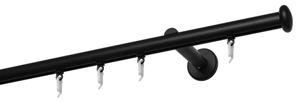 Карниз однорядный D20 Доминика Панама (черный)